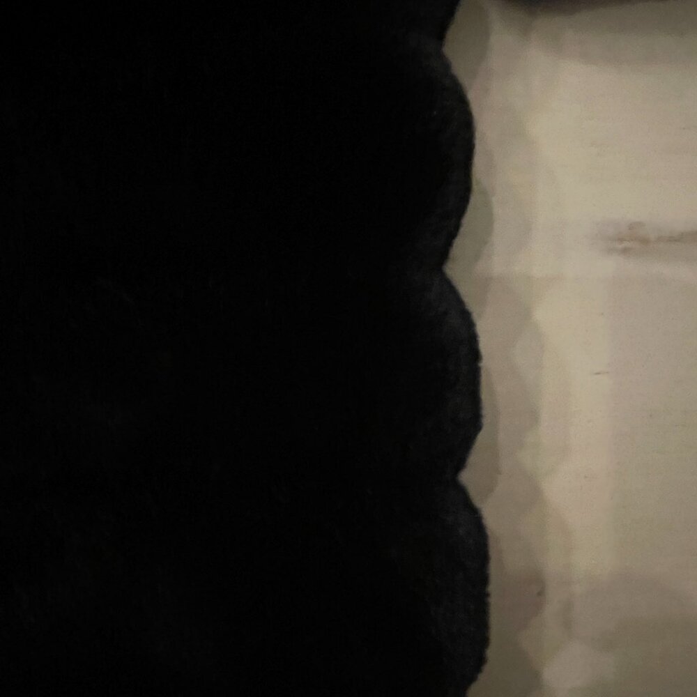 Black Faux Fur Coat with Hood Size L - Picture 3 of 3